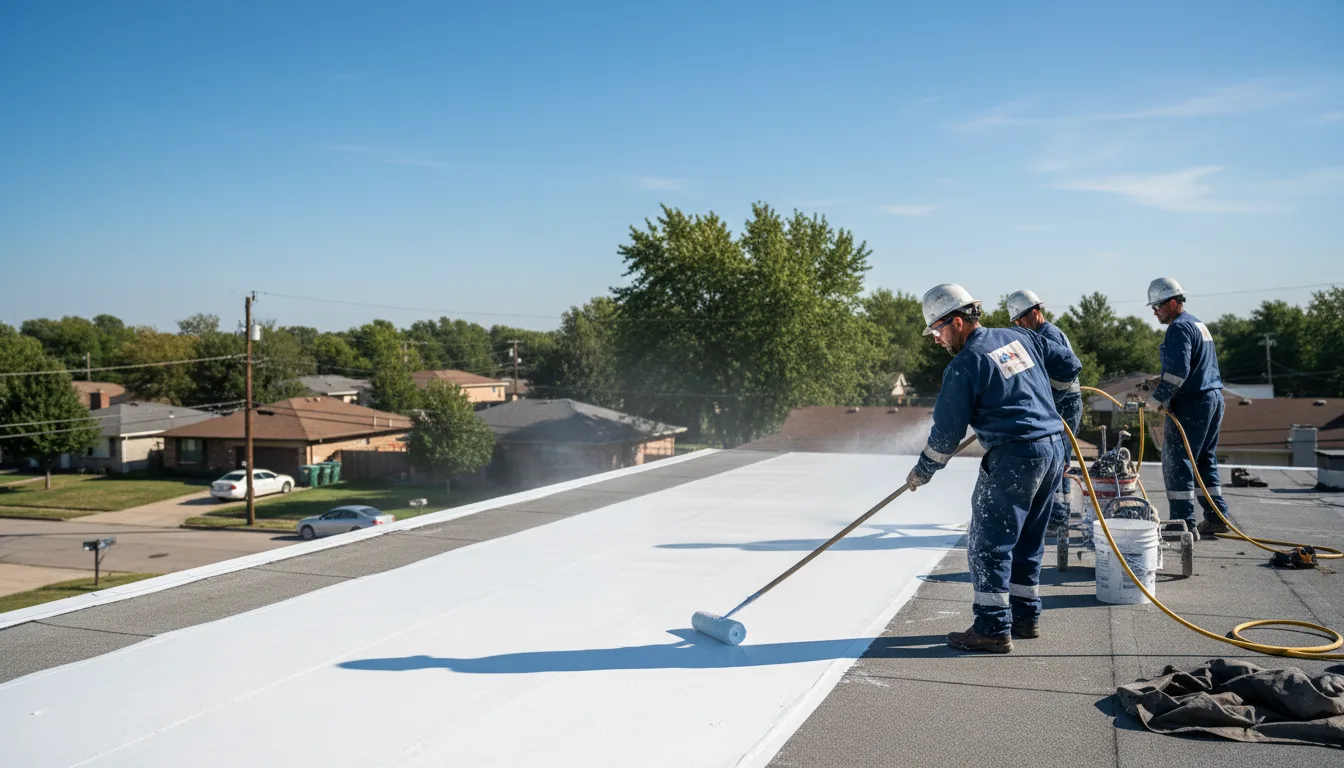 Commercial roof coating in Williamsville, IL near me